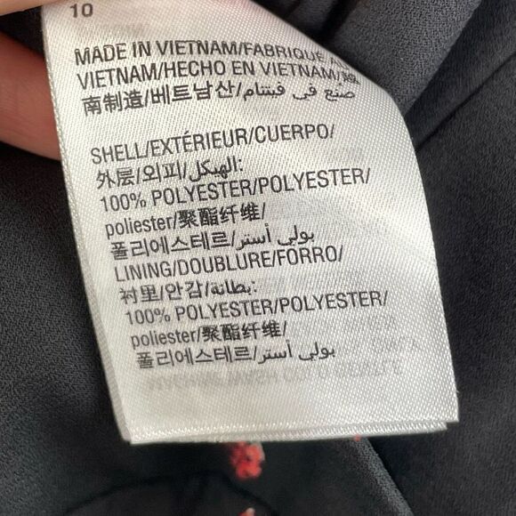 Maison Jules Black Ladybug Surplice Belted Jumpsuit Size 10 NWOT - Picture 11 of 11